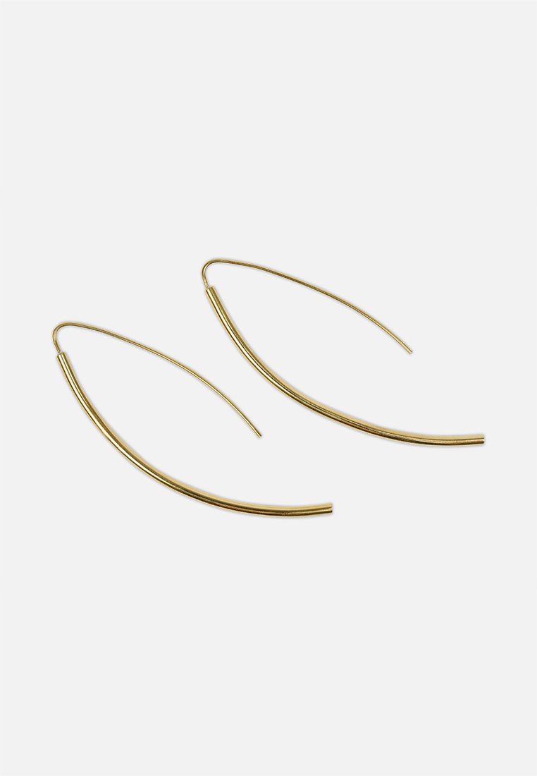 Curved Earrings // Gold