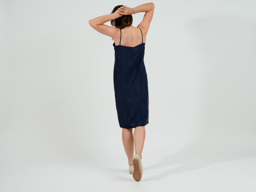 Shannary Silk Dress // Blue