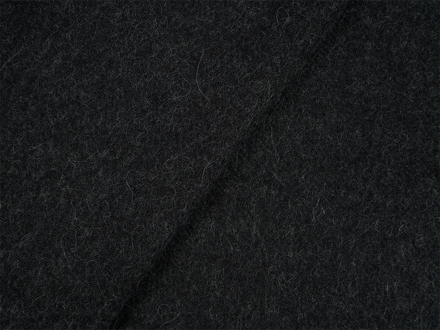 Alpaca Wool Blanket with Fringes // Dark Grey