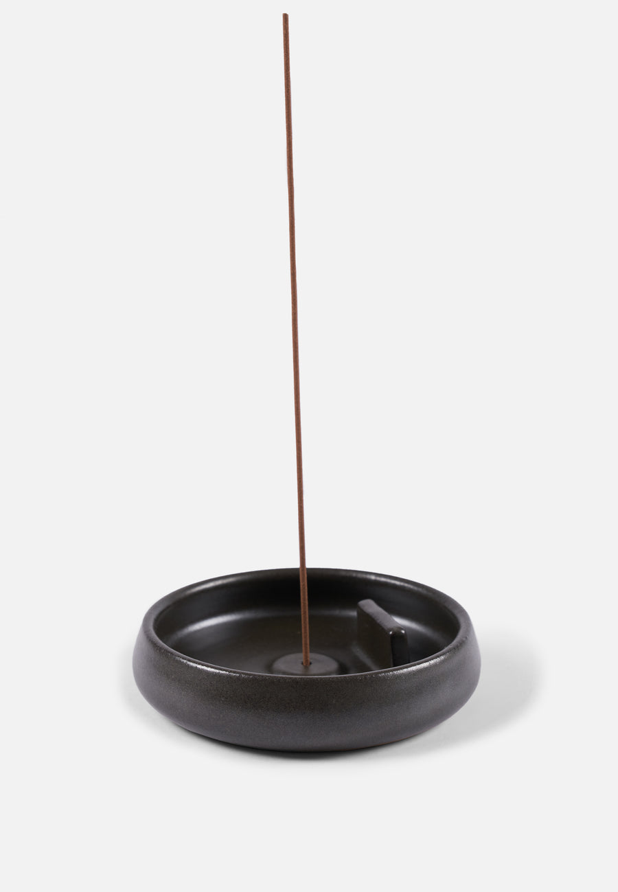 Ceramic Palo Santo and Incense Holder // Black