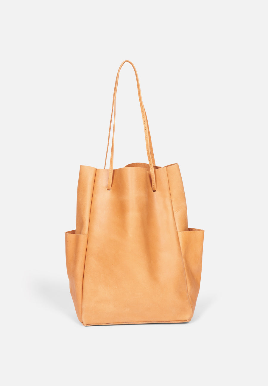 Shoulder Bag with Two-Variant Straps // Camel