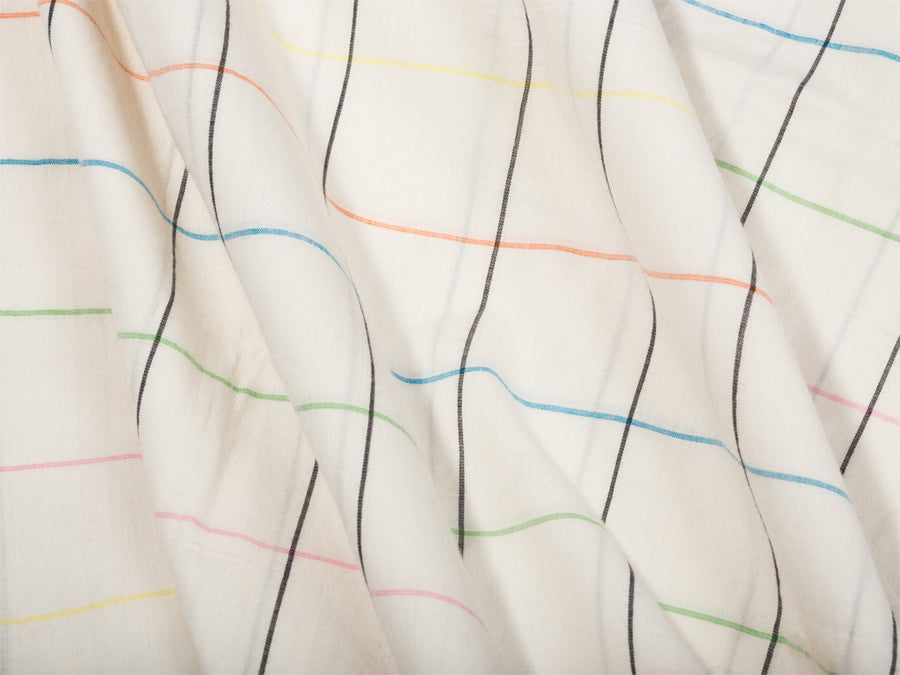 Mahima Blanket // White-Multicolour