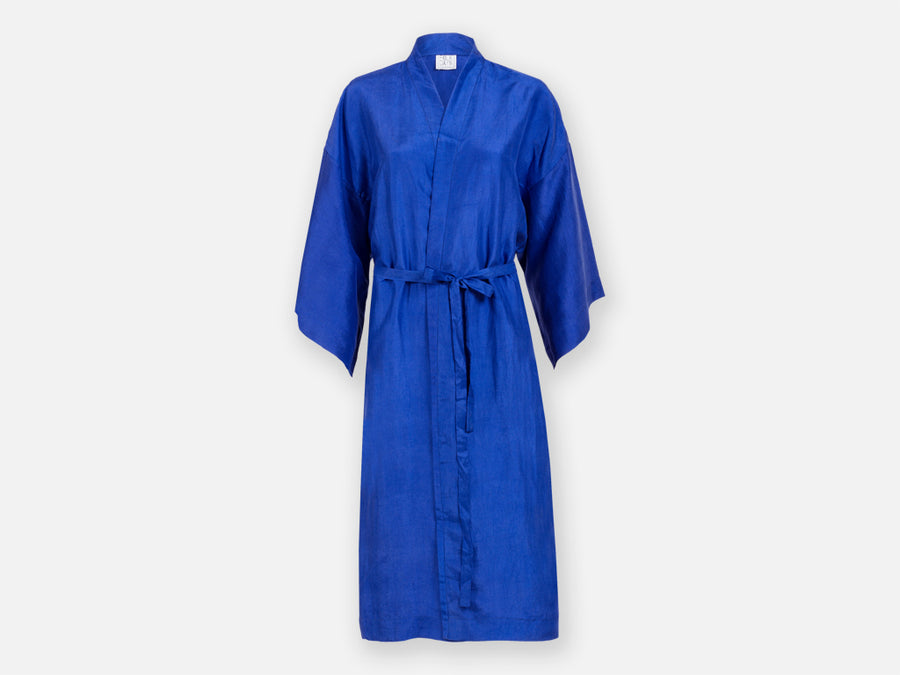 Bormey Silk Robe // Blue