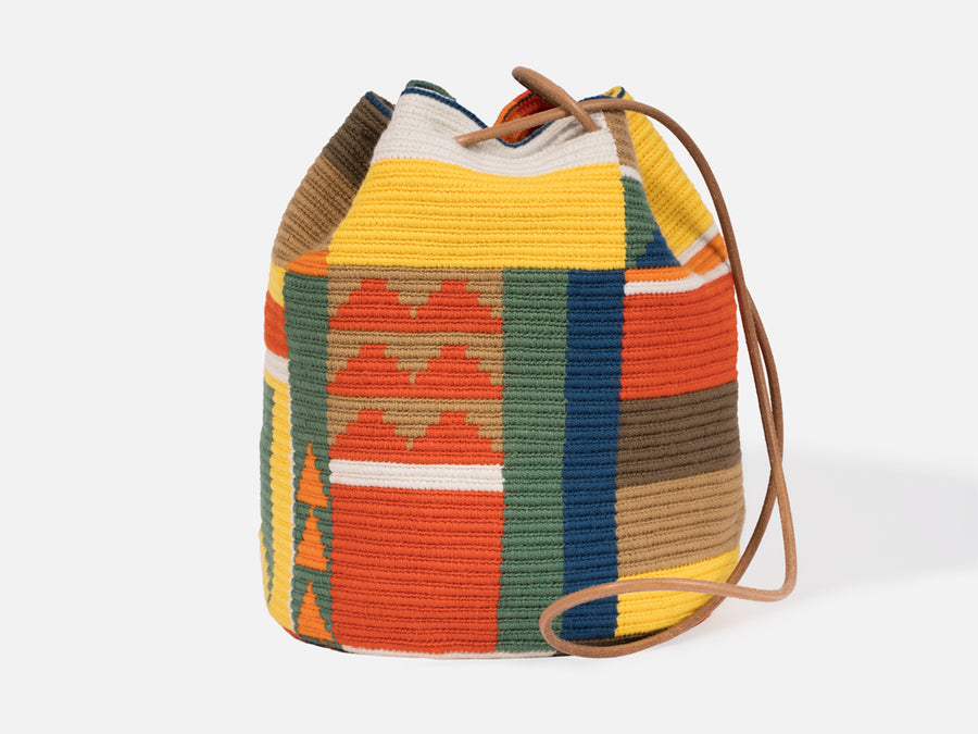 Adriana Cotton Bag // Red-Yellow-Brown