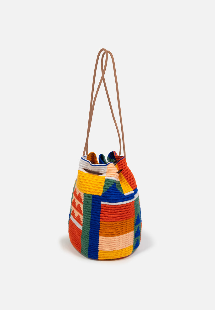 Kisa Cotton Bag // Blue-Yellow-Orange