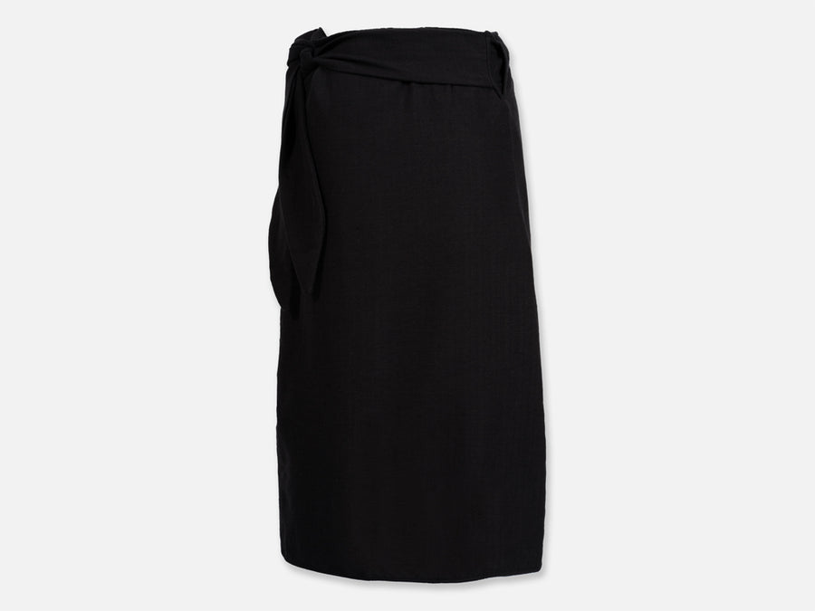 Mali Cotton Wrap Skirt // Black