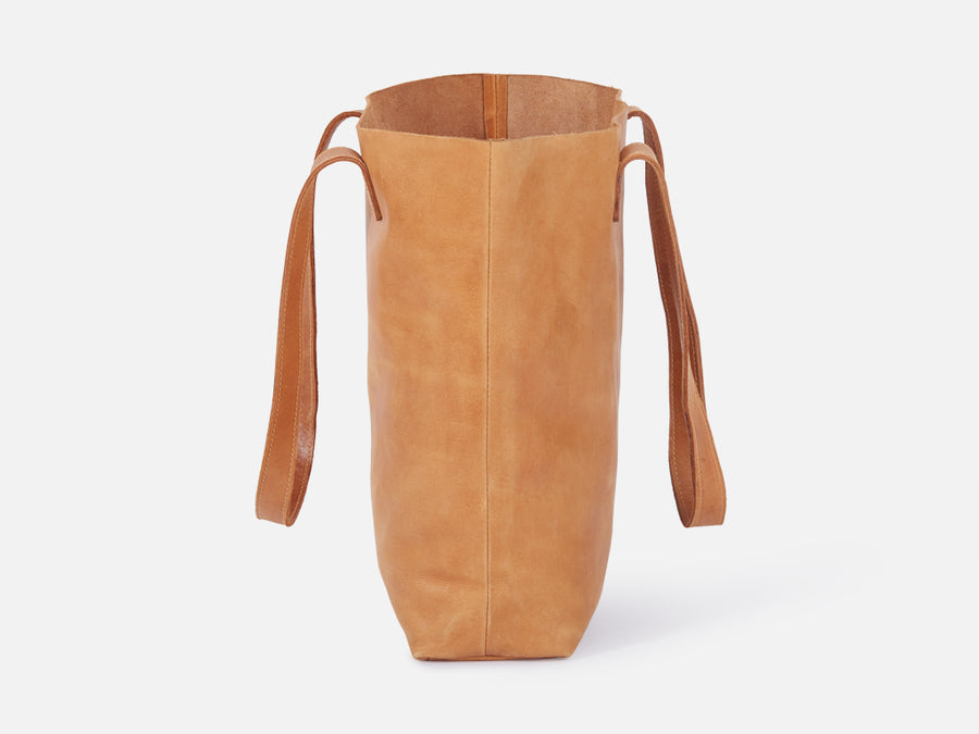 Leather Tote Bag // Camel