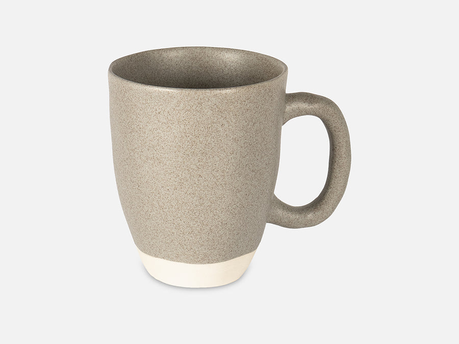 Ceramic Mug with White Rim // Grey