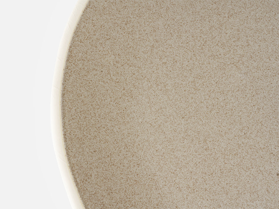 Ceramic Plate with White Rim // Grey </br>Small