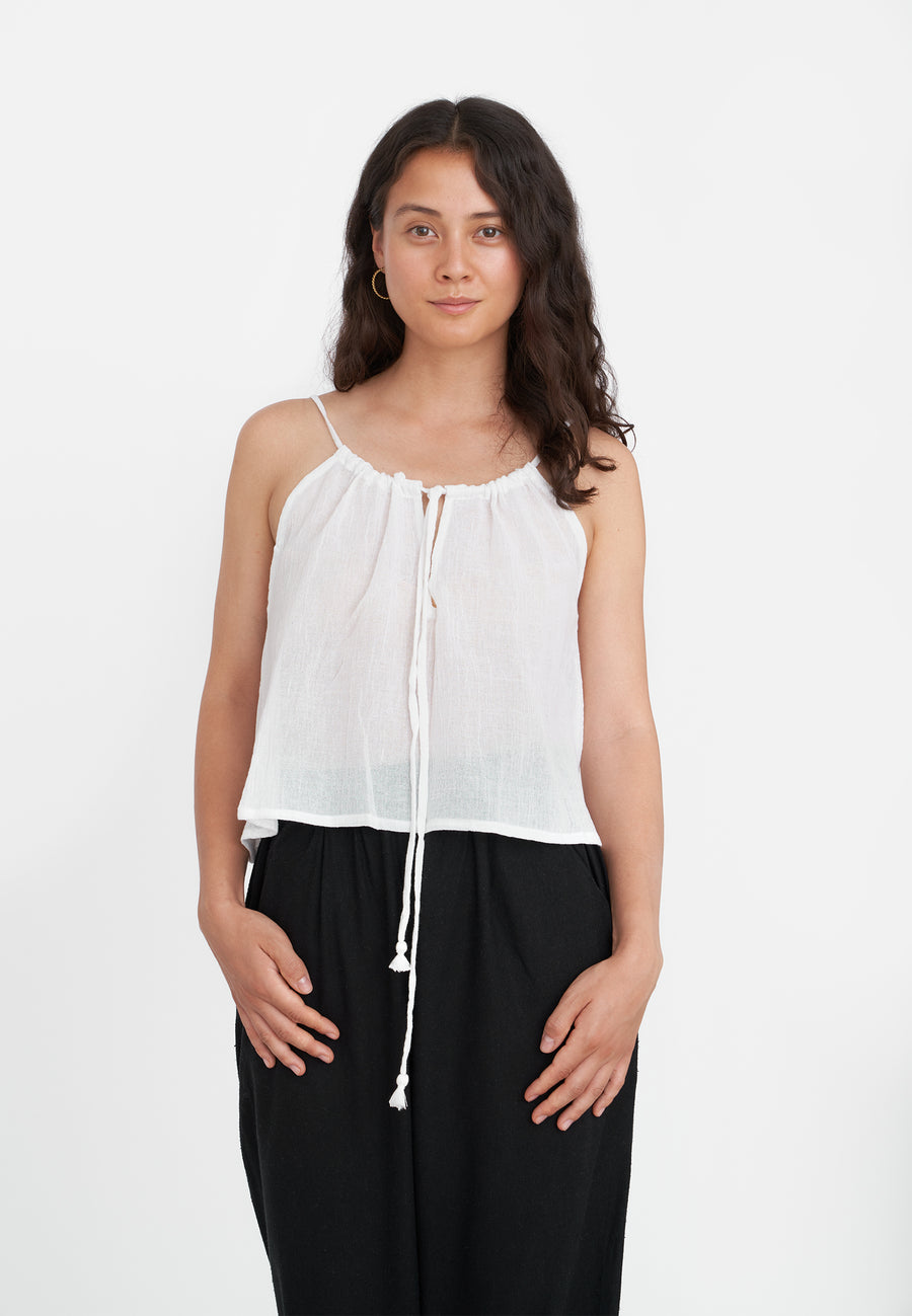 Multiposition Cropped Top // White