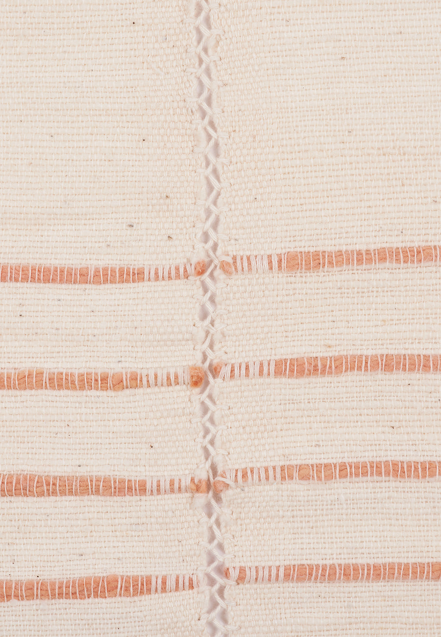 Big Hand-Woven Bed Cover // Natural-Orange