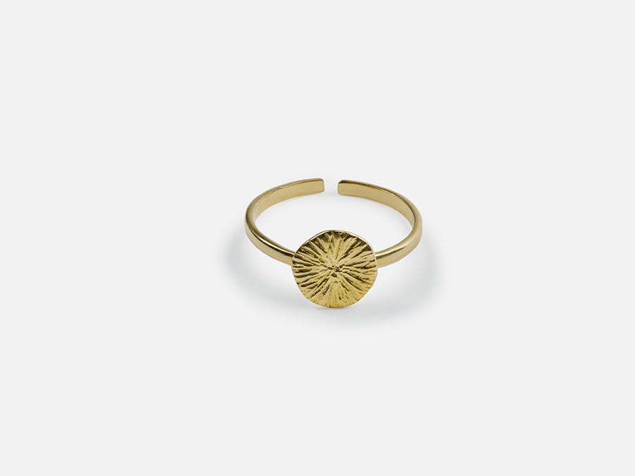 Ring with Round Plate // Gold