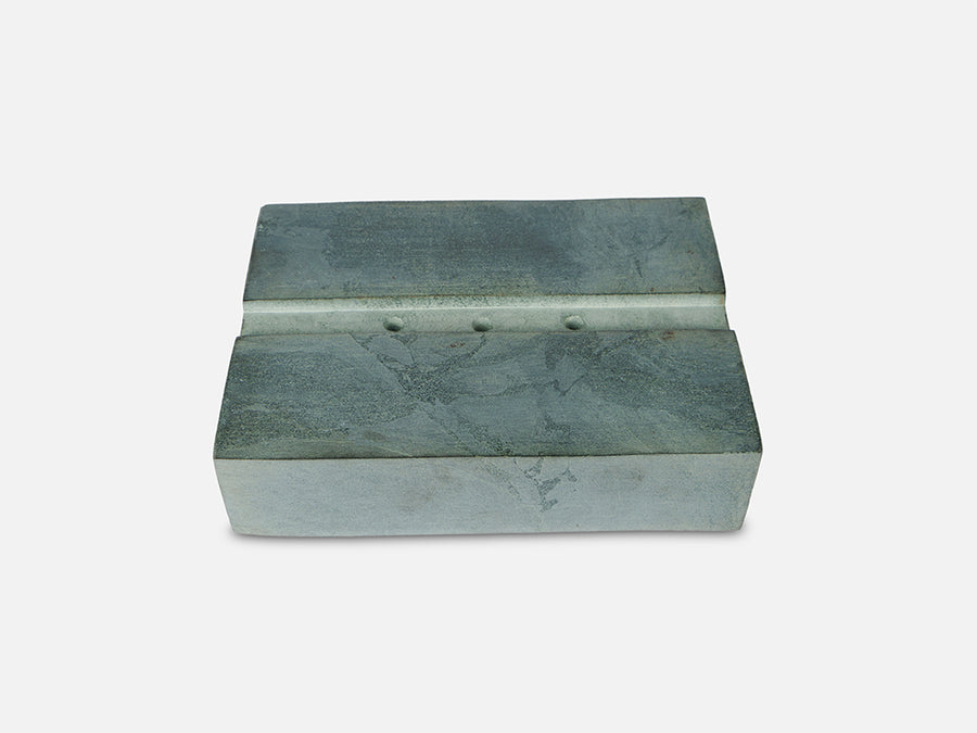 Solid Soapstone Soap Dish // Grey