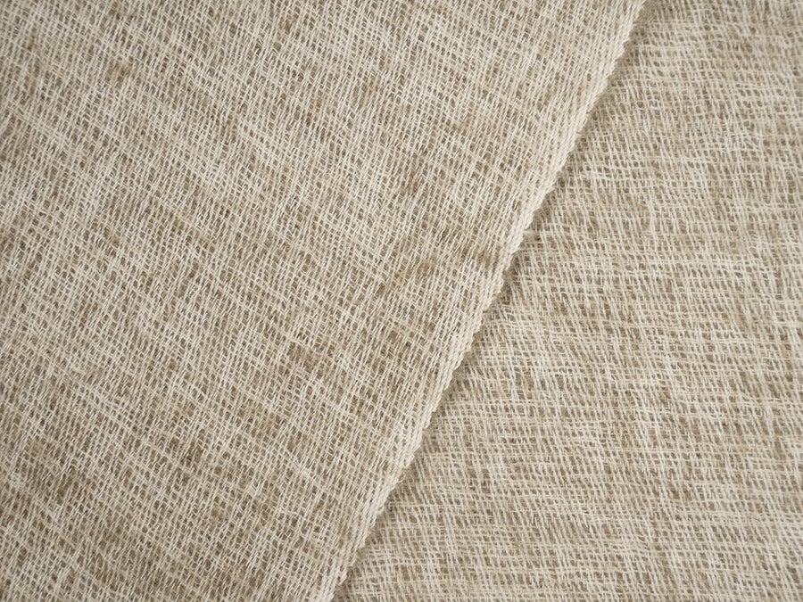 Yak Wool & Cotton Scarf // Beige