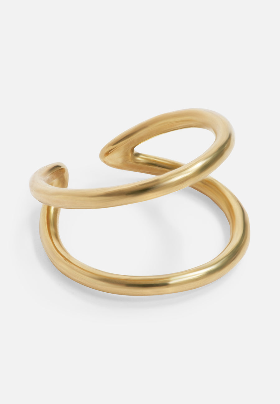 Delicate Two-Line Ring // Gold