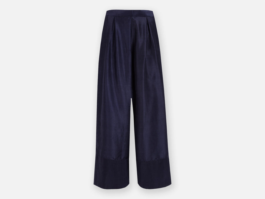 Jorani Silk Pants // Blue