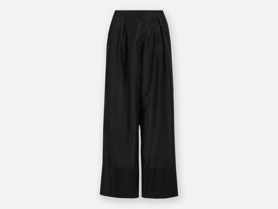 Jorani Silk Pants // Black