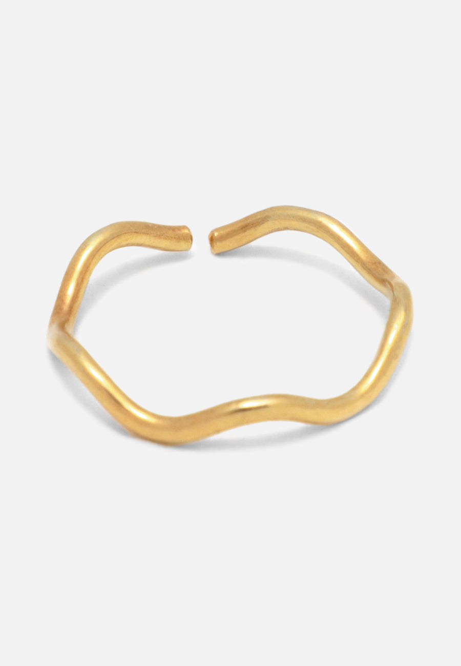 Wavy Open Ring // Gold